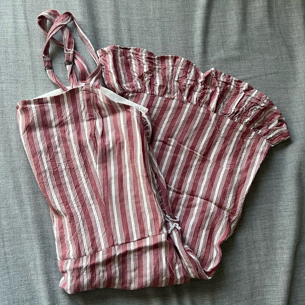 red/white striped dress